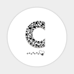 Made of paw print C letter Magnet